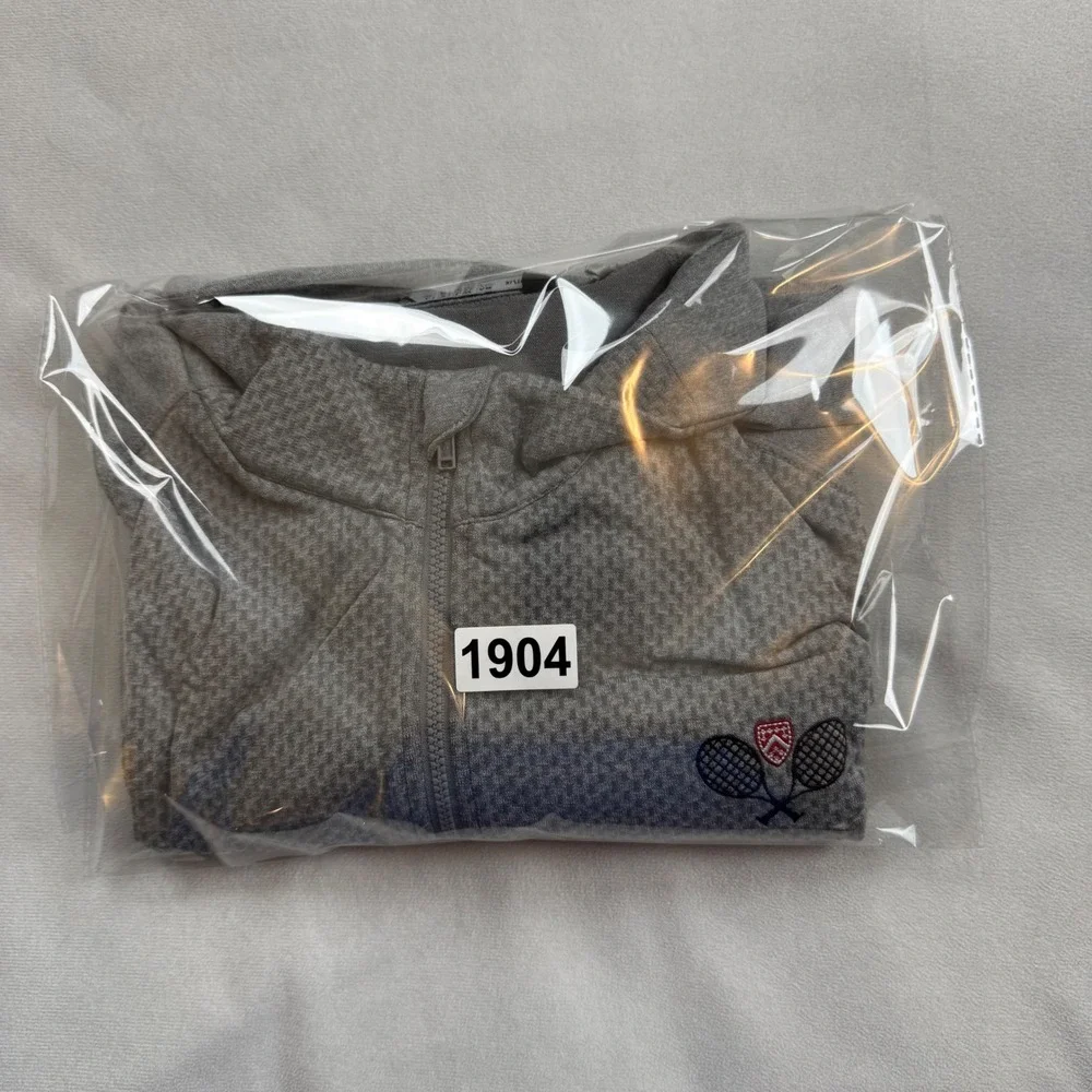 Levelwear Mens XL Berkeley Hall Tennis 1/4 Zip Pullover Gray Performance Shirt